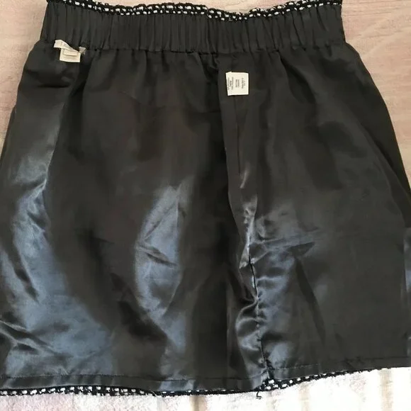 J. Crew Womens Mini Skirt Size 0 Black & White Elastic Waist - Picture 3 of 4